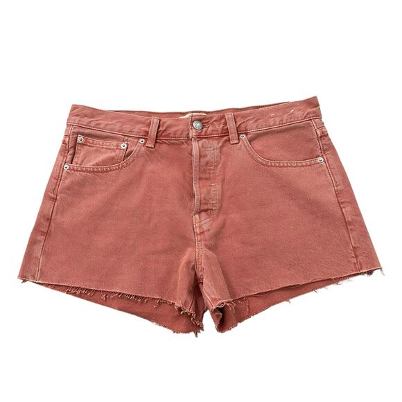Madewell pink denim the Brynn shorts size 28 - Picture 1 of 9